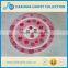 Round shape with flower pattern indoor child floor rug