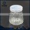 100ml striped glass pudding jar empty glass for milk with lids