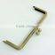 High quality 8x3inch ball clasps antique brass clutch frame purse frame