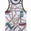 Wholesale 100% cotton custom printed mens vest