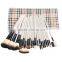 High Quality 20pcs per Set Square Bag White Handle Cosmetic Brushes Beauty Tools Horse Hair Makeup Brushes Set Kit Free Shipping