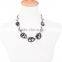 OEM/ODM Factory Direct Sale 2016 Latest Fashion Big Black Stone Pendant Necklace Multiple Pendants Necklace