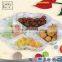 Plastic/acrylic 4 Section Divided Serving Tray / fruit tray Compartment Party New for home used