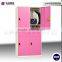 4-door employee steel locker stainless metal office locker furniture kd structure clothes locker with electronic lock