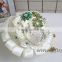 Handmade green brooch wedding brides bouquet wholesale