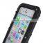Best Waterproof metallic Case for iPhone 5 5S Silver Silicone Shockproof Housing Cover for iPhone