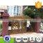 Decorative wrought iron metal fence gate