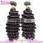 Raw unprocessed deep curly hair weft peruvian human virgin hair
