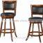 Vintage style bar furniture wooden swivel bar stool higt bar chair