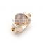 Handmade Two Tone 925 Silver Ring With Rose Quartz