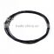 unisex 20inch 22inch 1.5mm stainless steel clasp leather chain necklace