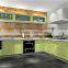 Easy install fresh green lacquer kitchen cabinet