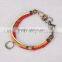 Hot sale coin charm three strip crystal beads bracelet