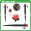 Adjustalbe Drip System Drippers and Sprinklers with Stake for Garden Plant System