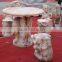 High quality hand carved marble tables