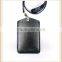 BLACK PU LEATHER CARD HOLDER NECK STRAP SWIVEL LOBSTER CLAPS LANYARD ID BADGE