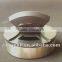 set 4 mat shinning stainless steel coated glass spice jar with metal paster and lids with stand