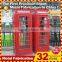 2014 metal public wall mirror red london antique telephone booth decoration for sale