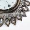 Vintage gold metal wall clock with eye shape