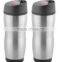450ml stainless steel inner plastic outer steel vacuum cup/auto mug/Travel mugs with TPR handle