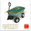 Heavy Duty Outdoor Green Garden Cart Truck Dumper 4 Wheel Plastic Tray