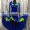 Elegant blue long sleeve dance dress for women QQ056