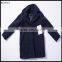 2015 Winter Fashion Blue French Terry Wool Fabric Coat