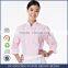 Kitchen Chef Cookware Restaurant Pink Color Long Sleeve Ladies Chef Coat