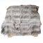 CX-D-08G Nice Good Quality Custom Made Genuine Rabbit Fur Throw Blanket