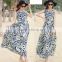2017 brand New Summer Women Sleeveless Floral Print maxi Long Dresses beach dress