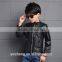 Trendy children clothes boys coats baby pu leather jacket solid toddler boy jacket