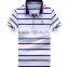 Short Sleeve Stripe Mens 100% Cotton Polo Shirt