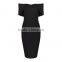 2017 summer women off shoulder sexy evening guangzhou bandage dress