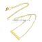 New Stainless Steel jewelry set Necklace Rectangle gold necklaces for women