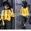 Highly fashion wholesale girls ruffle shirt round neck pant shirt for girls