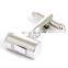 Crystal Inlaid Cylinder Fashion Brand Silver Cufflinks for Mens
