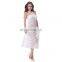 Latest design halter crochet white summer long beach dress