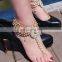 Luxury Full of Crystal Bridal Barefoot Sandals Toe Ring Anklet Ankle Bracelet