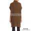 Women ribbed Chunky turtleneck Elbow sleeves pullover poncho