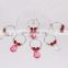 wine glass charms with crystal beads