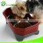 Double durable round stainless steel dog food bowls and water bowls