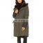 Hotcakes fashion faux fur women parka women winter jacket long style coats