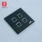Custom black 3mm 4mm 86*86 glass panel for touch switch