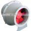 High efficiency low noise oblique flow fan