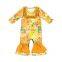 Infant Girl Ruffle Tie Dye Romper One Piece Jumpsuit Baby Bodysuit