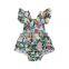 Toddler Floral Halter Bodysuit Ruffle Baby Girl Romper