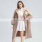 TWOTWINSTYLE Windbreaker For Women Turtleneck Long Sleeve Sashes Large Size Loose Casual Elegant
