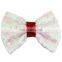 July 4th Glitter Sequin Bows 5inches Kids Girls DIY Large Metallic Hair Bow Big