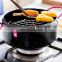 hot selling nonstick cast iron cookware sets 22cm mini deep fryer with a net