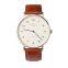 Stainless Steel Fashion Ultrathin Watches Genuine Leather Quartz Man Watch